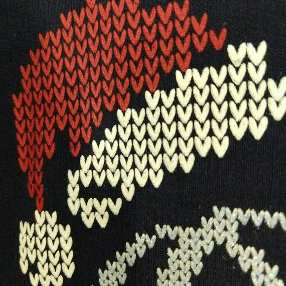 Ugly Christmas Sweatshirt Navy In It For The small - Picture 3 of 6